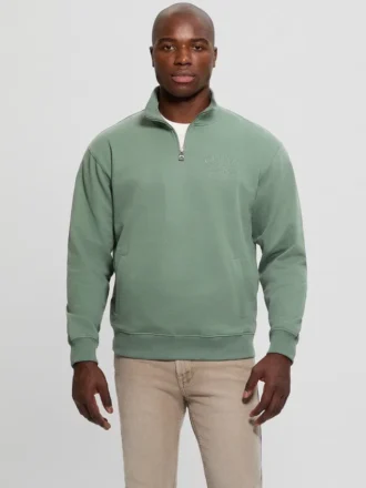Eco Tyler Zip Mock Neck Truien