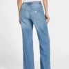 Eco-vederlichte gevlochten Jeans met wijde pijpen