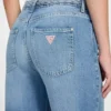 Eco-vederlichte gevlochten Jeans met wijde pijpen