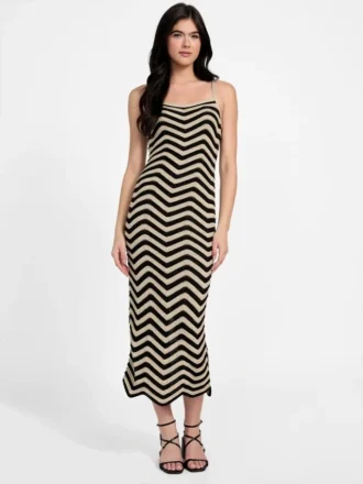 Eco Vera jurk met chevronpatroon
