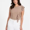 Eco Verdiana top met ruches