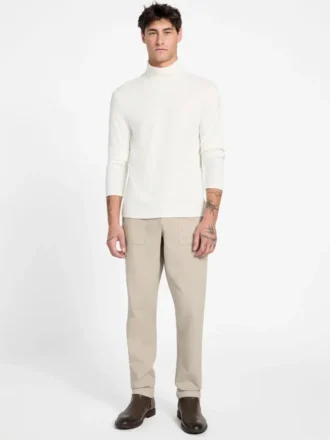 Eco-viscose-mix geribbeld overhemd