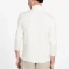 Eco-viscose-mix geribbeld overhemd