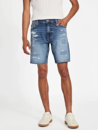 Eco Wyatt distressed denim shorts Eco Wyatt distressed denim shorts