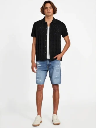 Eco Wyatt distressed denim shorts Eco Wyatt distressed denim shorts