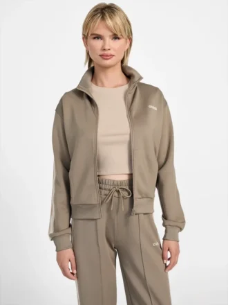 Eco Yarrow Sweatshirt met doorlopende rits
