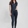 Eco Yuri bedrukte denim jumpsuit Eco Yuri bedrukte denim jumpsuit
