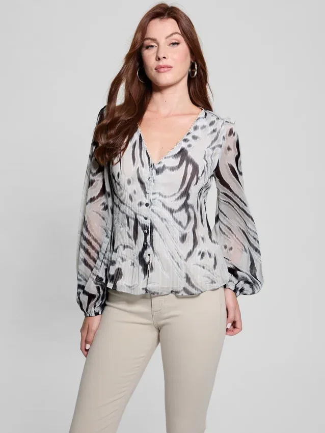 Eco Yvette Top met plooien Eco Yvette Top met plooien