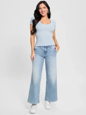 Eco Zoya cropped wijde Jeans