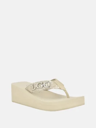 Edany Denim G-gesp sleehak Sandalen