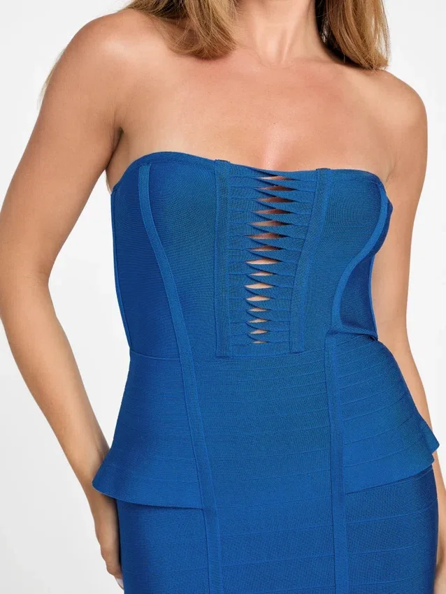 Elena strapless bandagejurk Elena strapless bandagejurk