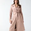 Eleonor satijnen wikkel-trenchcoat