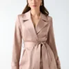 Eleonor satijnen wikkel-trenchcoat