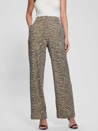 Eliane-broek met wijde pijpen en print