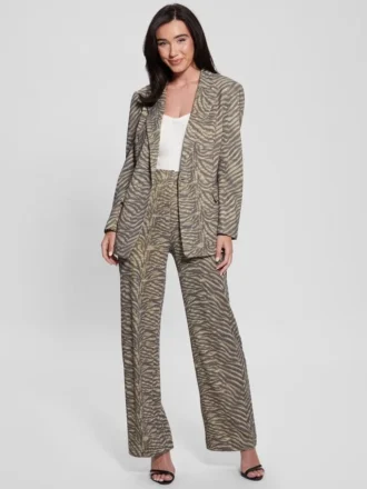 Eliane-broek met wijde pijpen en print