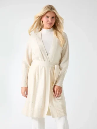 Elien kasjmier vest met kristallen