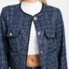Elisa denimjas met pailletten Elisa denimjas met pailletten