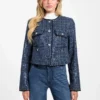 Elisa denimjas met pailletten Elisa denimjas met pailletten