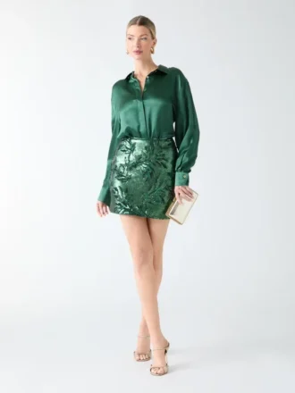 Elisa zijden oversized overhemd