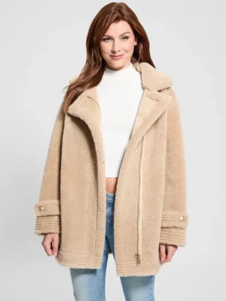 Elisabetta jas van imitatieschapenvacht Elisabetta jas van imitatieschapenvacht