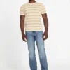 Elon T-shirt met textuur en ronde hals