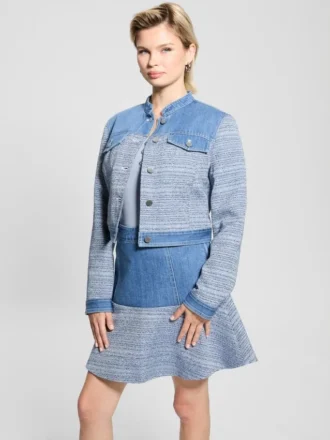 Elsie tweed- en denimjas