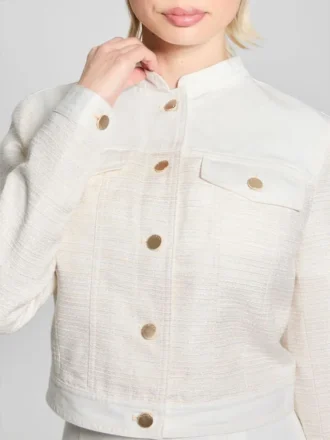 Elsie tweed- en denimjas