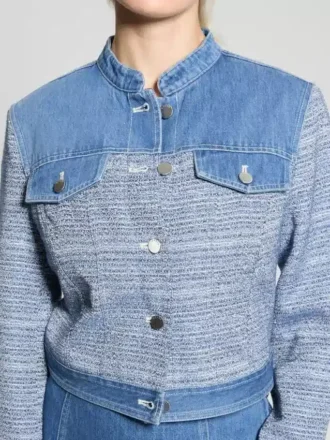 Elsie tweed- en denimjas