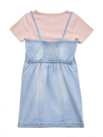 Emma gelaagde denimjurk (7-14)
