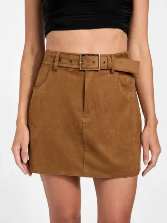 Erin mini-rok van imitatiesuède