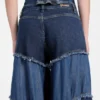 Escape Tiered Patchwork Wide Leg Jeans Escape Tiered Patchwork Wide Leg Jeans