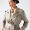 Eva satijnen trenchcoat Eva satijnen trenchcoat