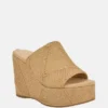Evenz raffia platform sleehakken