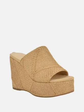 Evenz raffia platform sleehakken