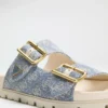 Fasten Raffia-Sandalen