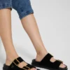 Fasten suède Sandalen