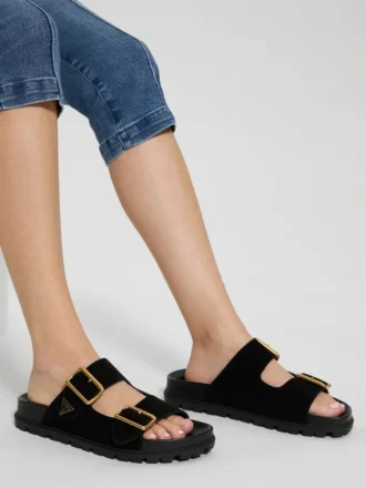 Fasten suède Sandalen