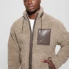 Faux-Sherpa-jas met doorlopende rits
