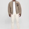 Faux-Sherpa-jas met doorlopende rits