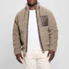 Faux-Sherpa-jas met doorlopende rits