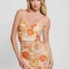 Fia Bustiertop met bloemenmotief en pailletten Fia Bustiertop met bloemenmotief en pailletten