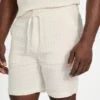 Fisher geweven short met textuur Fisher geweven short met textuur