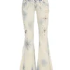 Flared jeans with lace