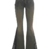 Flared jeans with lace