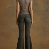 Flared jeans with lace