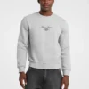 Fleece sweatshirt met ronde hals en opschrift