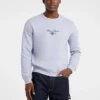 Fleece sweatshirt met ronde hals en opschrift