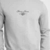Fleece sweatshirt met ronde hals en opschrift