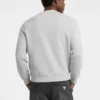 Fleece sweatshirt met ronde hals en opschrift