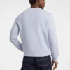 Fleece sweatshirt met ronde hals en opschrift